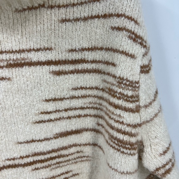 Banana Republic Wool Alpaca Blend Italian Spacedye Rib Funnel Neck Sweater - Picture 3 of 9